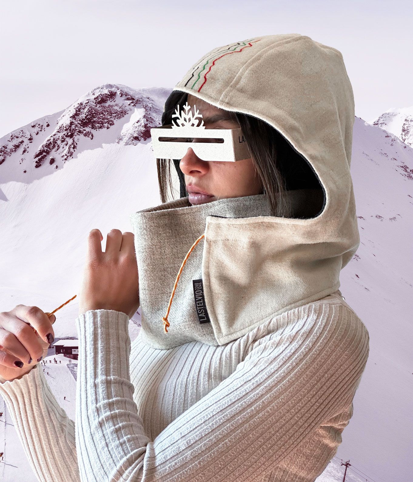 Dettagli del balaclava firmato La Stelvio